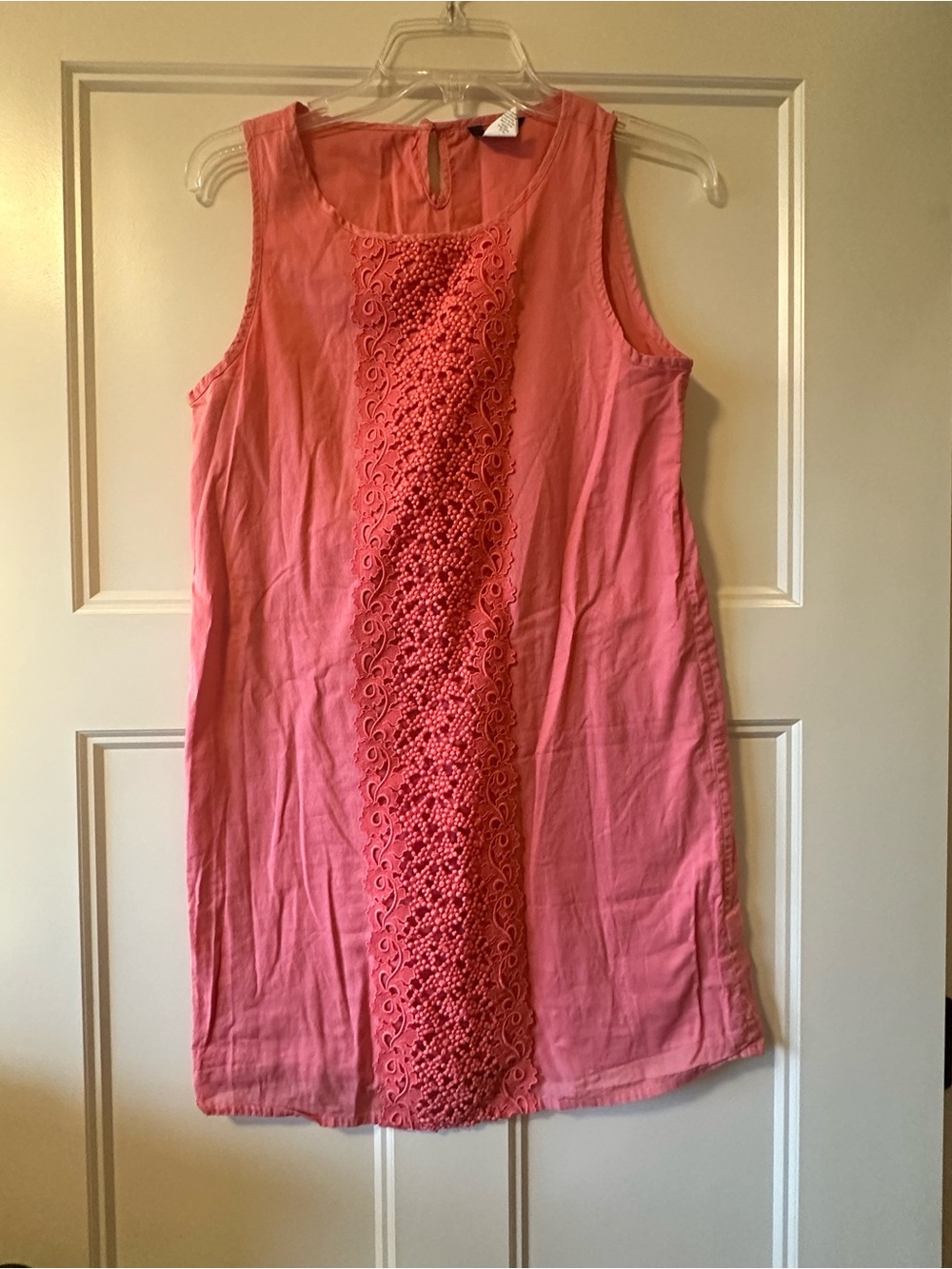 J. Crew Coral Pink Cotton V-Neck Top